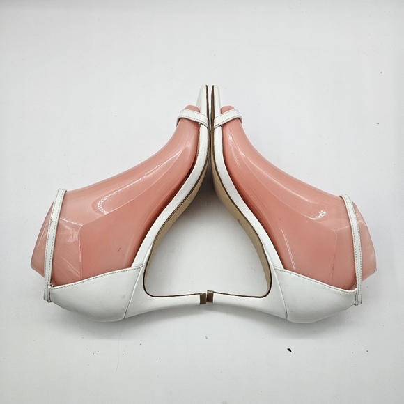 Stuart Weitzman Amelina White Leather Heeled Sandals Size 6 - Picture 10 of 16